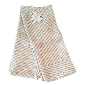 Set of 2 Gray and White Striped Dish Towels by Simply Whimsical